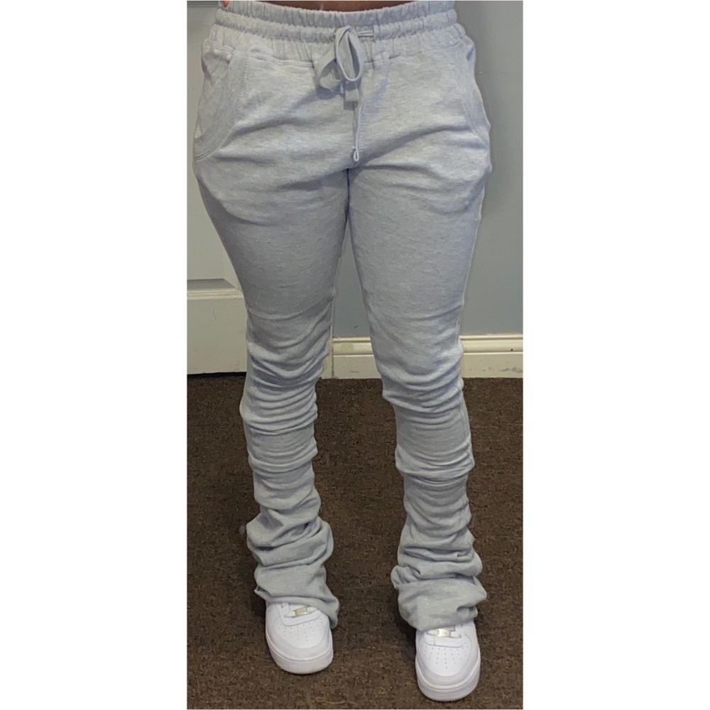 COPY - grey stacked sweatpants